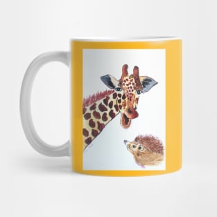 Giraffe and a Hedgehog Mug